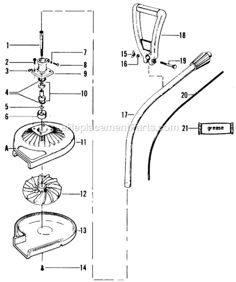 Page A Diagram and Parts List for 500  Weed Eater Leaf Blower / Vacuum